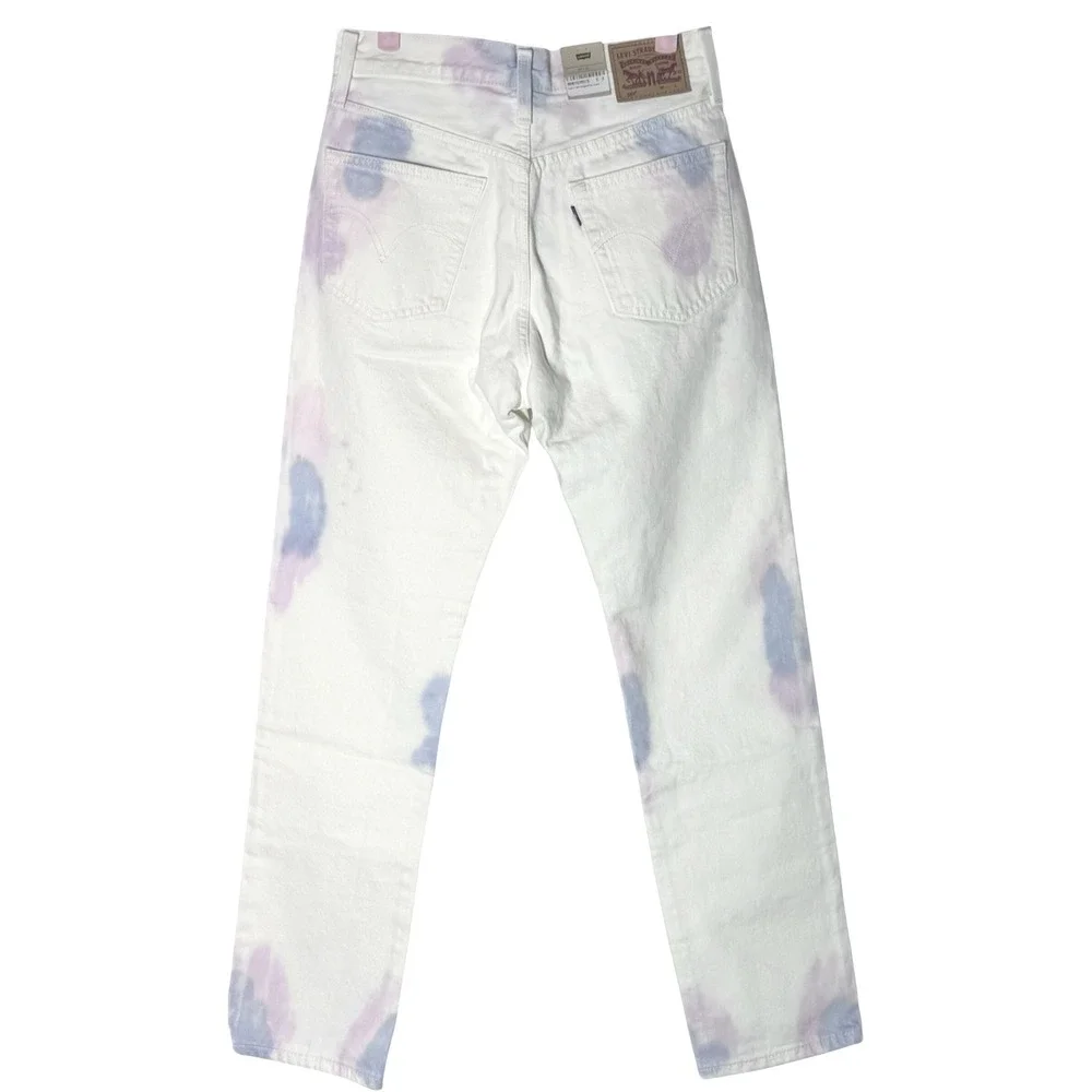 NWT Levi's 501‎ Original Fit White Tie Dye Straight Leg Jeans Various Sizes